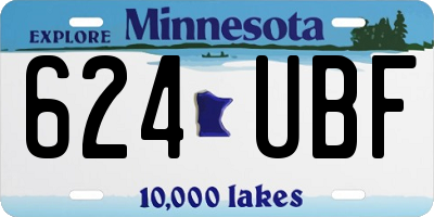 MN license plate 624UBF