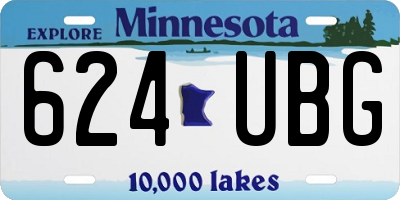 MN license plate 624UBG
