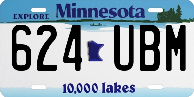 MN license plate 624UBM