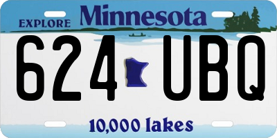 MN license plate 624UBQ