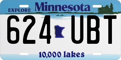 MN license plate 624UBT