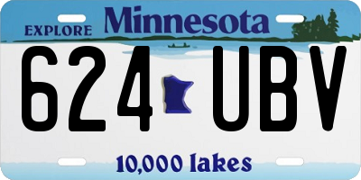 MN license plate 624UBV