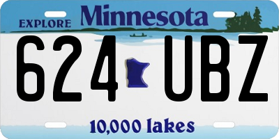 MN license plate 624UBZ