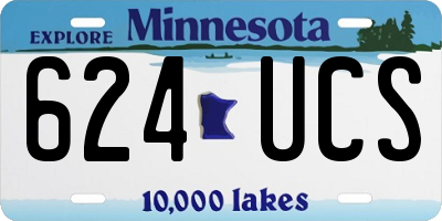MN license plate 624UCS