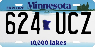MN license plate 624UCZ