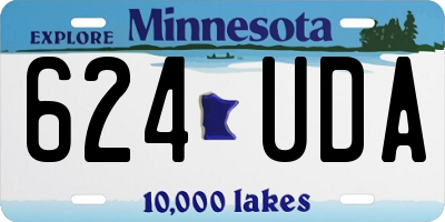 MN license plate 624UDA