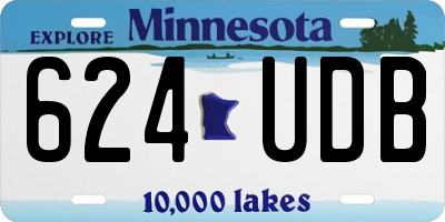 MN license plate 624UDB