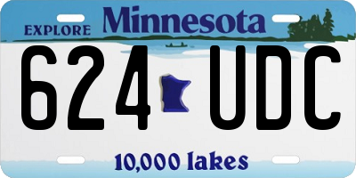 MN license plate 624UDC