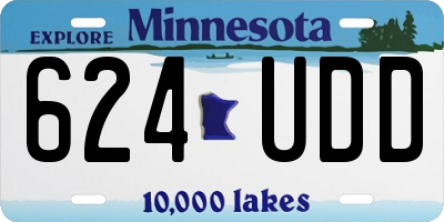 MN license plate 624UDD