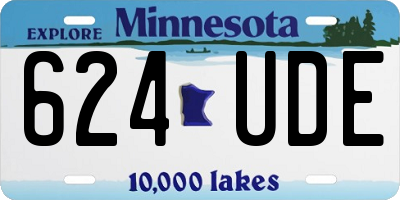 MN license plate 624UDE