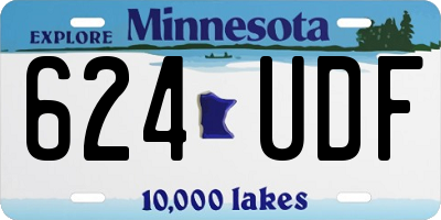 MN license plate 624UDF