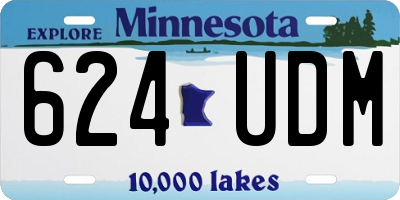 MN license plate 624UDM