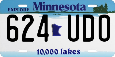 MN license plate 624UDO