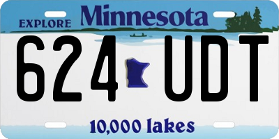 MN license plate 624UDT