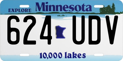MN license plate 624UDV