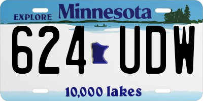 MN license plate 624UDW