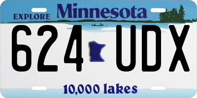 MN license plate 624UDX