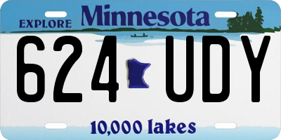 MN license plate 624UDY
