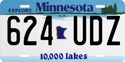 MN license plate 624UDZ