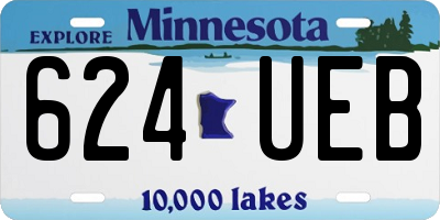 MN license plate 624UEB