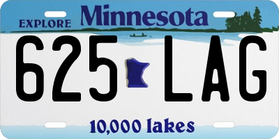 MN license plate 625LAG