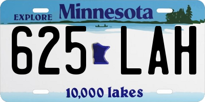 MN license plate 625LAH
