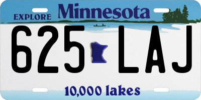 MN license plate 625LAJ