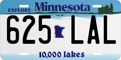 MN license plate 625LAL