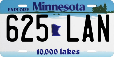 MN license plate 625LAN