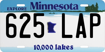 MN license plate 625LAP