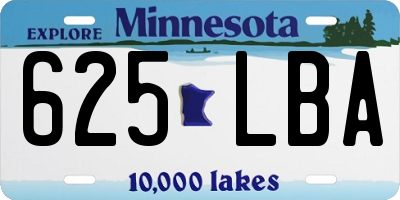 MN license plate 625LBA