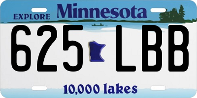 MN license plate 625LBB
