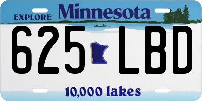 MN license plate 625LBD