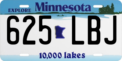 MN license plate 625LBJ