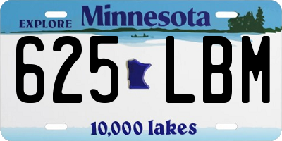 MN license plate 625LBM