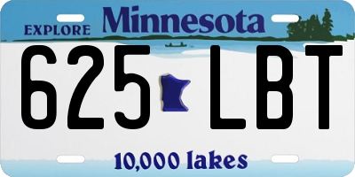 MN license plate 625LBT