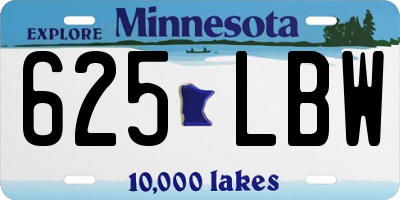 MN license plate 625LBW