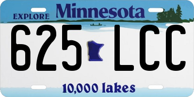 MN license plate 625LCC