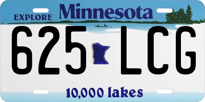 MN license plate 625LCG