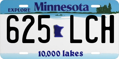 MN license plate 625LCH