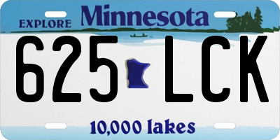 MN license plate 625LCK