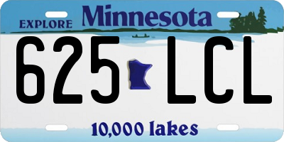 MN license plate 625LCL