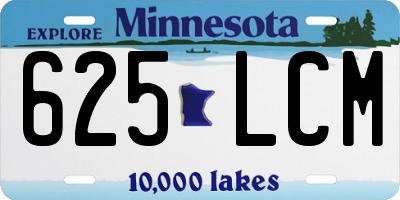 MN license plate 625LCM
