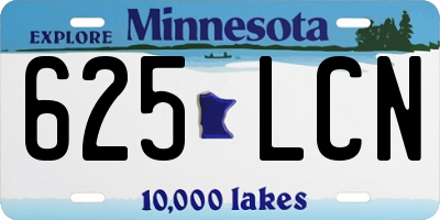 MN license plate 625LCN