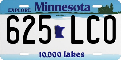 MN license plate 625LCO