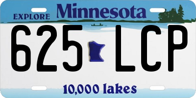 MN license plate 625LCP