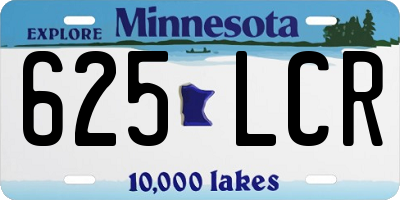 MN license plate 625LCR