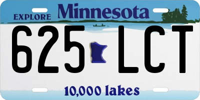 MN license plate 625LCT