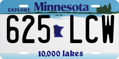 MN license plate 625LCW