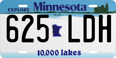 MN license plate 625LDH